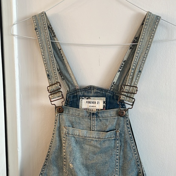 Denim Short Overalls - Picture 2 of 4
